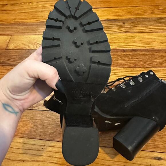 Ted Baker Heeled Black Lace up boots - Picture 4 of 8